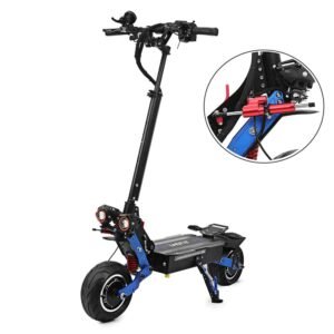 LAOTIE® ES19 Stuurdemper 60V 38.4Ah Batterij 6000W Dual Motor Elektrische Scooter met 10x4.5 inch groot wiel en 135km bereik.