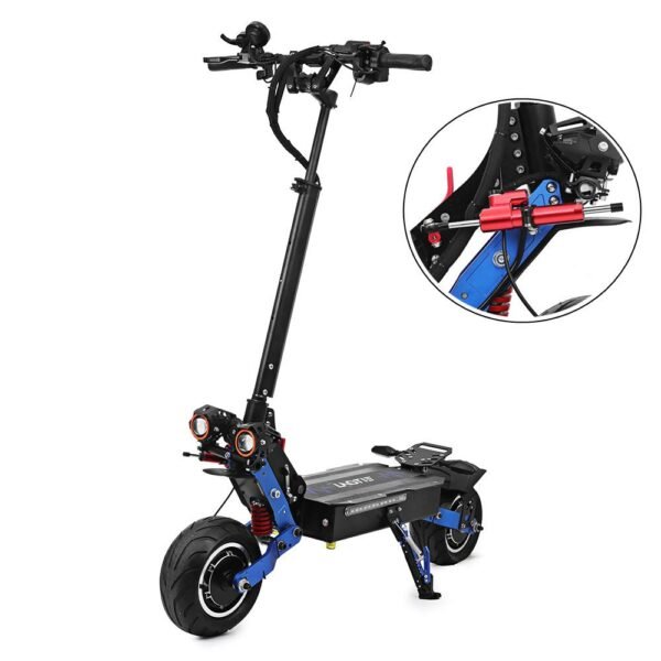 LAOTIE® ES19 Stuurdemper 60V 38.4Ah Batterij 6000W Dual Motor Elektrische Scooter met 10x4.5 inch groot wiel en 135km bereik.